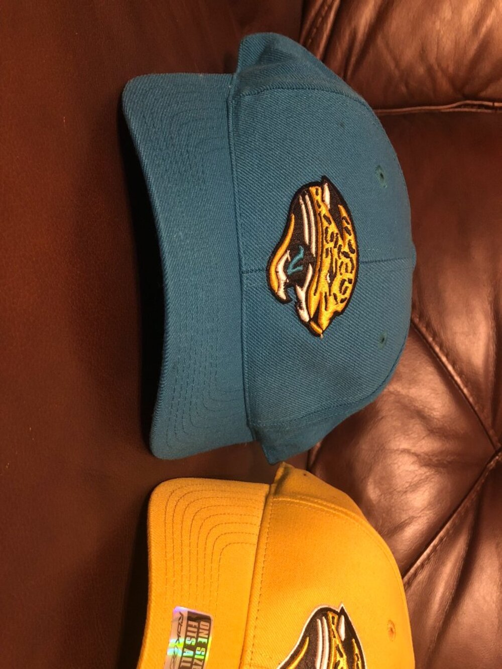 VTG Reebok Jacksonville Jaguars Hat Lot Teal & Gold NWT Y2K NFL Caps